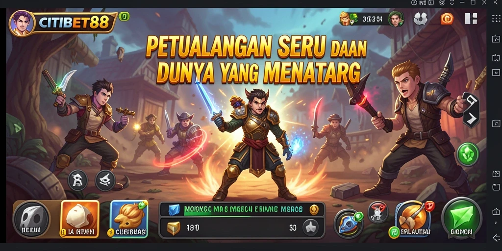 Screenshot gameplay CITIBET88 yang menampilkan petualangan yang menegangkan.
