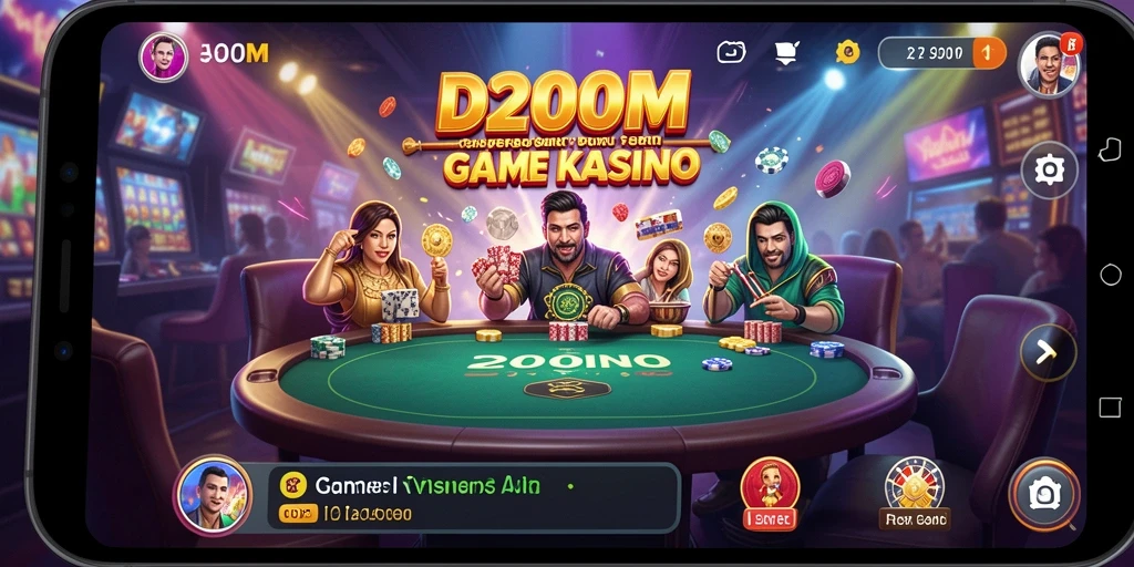 Screenshot D200M menampilkan gameplay menegangkan di dunia Kasino.