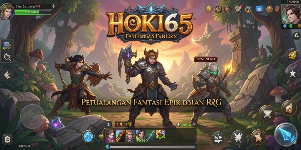 Tampilan screenshot HOKI65 menampilkan aksi seru dalam permainan RPG.
