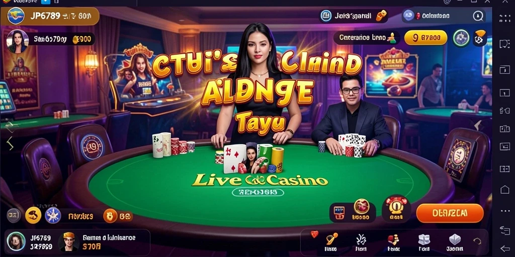 Tampilan gameplay Live Casino yang menarik dan interaktif di JP6789.