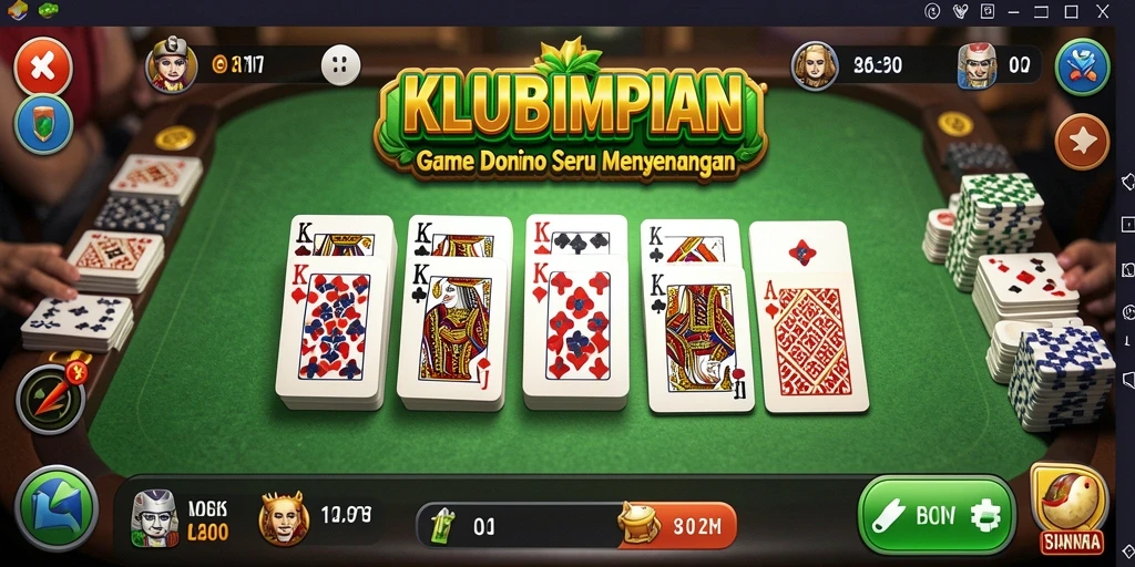 Gameplay seru dalam KLUBIMPIAN dengan teman-teman.
