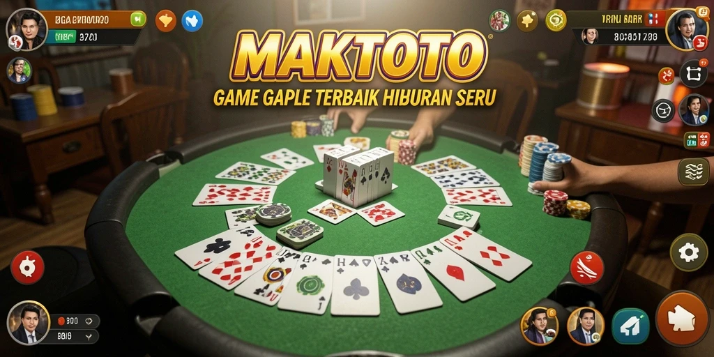 Tampilan gameplay seru dari MAKTOTO dalam bermain Gaple.