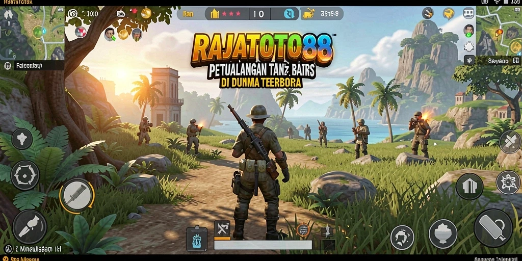 Tampilan gameplay dinamis dari RAJATOTO88 dalam dunia terbuka.